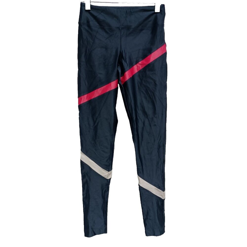 kORAL Womens Activewear Leggings Sie XS Gray Lustrous Contrast Stripe New‎